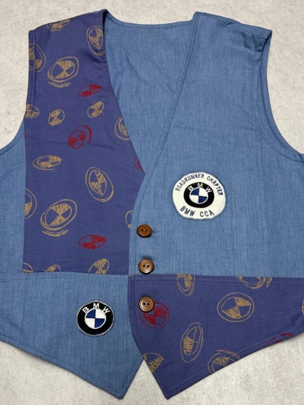 BMW Vintage 90s Roadrunner Chapter Car Club Vest